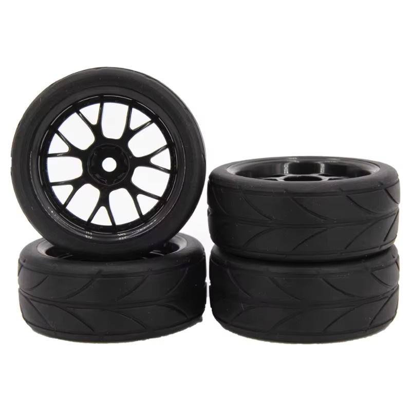 NeebRC RC-Reifen, 4-teiliges Set, 1,9 Zoll, 65mm, 12mm Sechskant-Nabe, Gummi, Schwarz, 1:10 - Bild 3