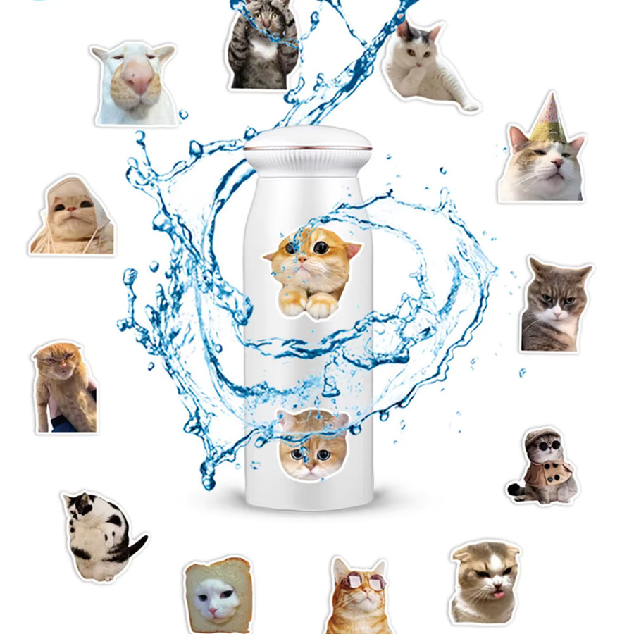 Wasserdichte Cartoon Katzen Meme Aufkleber für DIY Laptop und Notebook in Multicolour - Bild 4