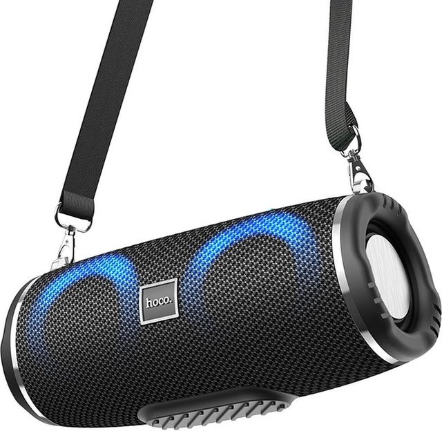 Tragbarer Bluetooth-Lautsprecher HOCO HC12 mit 10W Leistung und RGB-Beleuchtung, Schwarz, wasserdicht - Bild 1