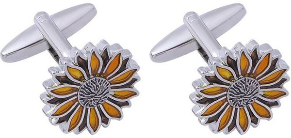 Meirenpeizi Manschettenknöpfe Sonnenblumen, Unisex