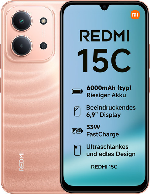 Xiaomi Redmi 15C 4G Smartphone Twilight Orange 4GB RAM 128GB Speicher - Bild 1