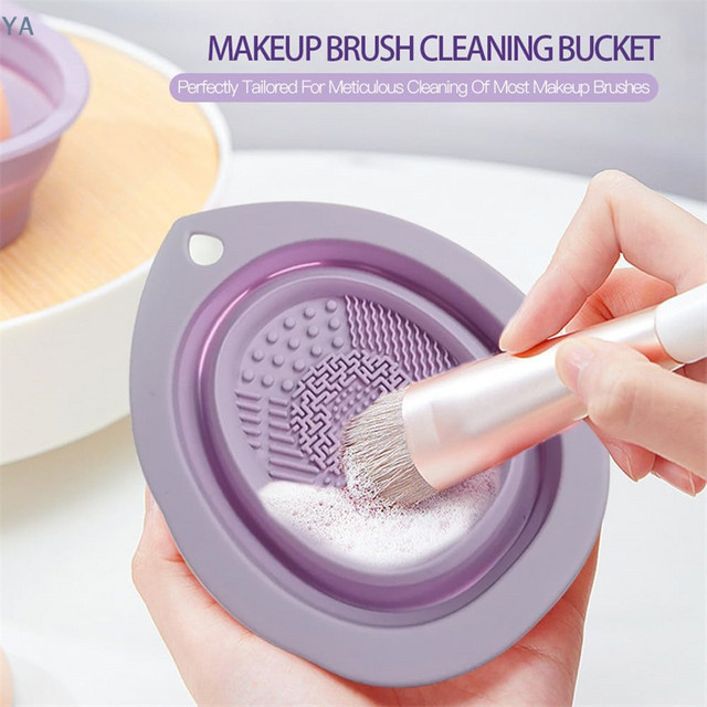 DIKALU Make-up-Pinselreiniger, faltbare Silikon-Reinigungsschale, Unisex - Bild 1