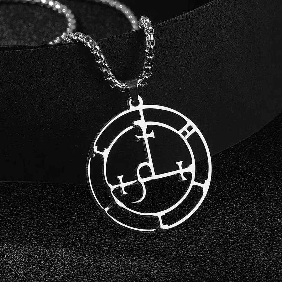 Solomon's Sigh Halskette, Edelstahl, Silber, Unisex, Anhänger - Bild 3