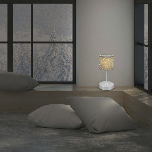 BRILONER Tischleuchte LOLE LED dimmbar in Beige aus Kunststoff und Stoff, Durchmesser: 12,5 cm, Höhe: 30 cm - Bild 2