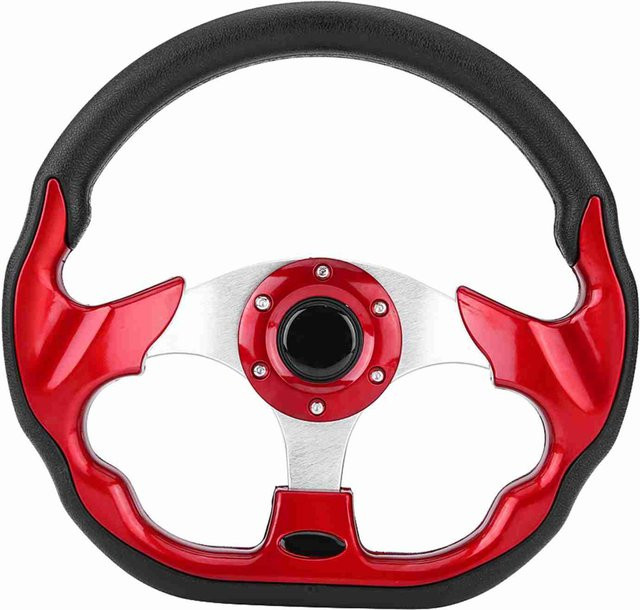 Shoemst Kohlefaser Rennlenkrad für Drifting und Modifikation, Durchmesser: 32 cm, Farbe: Rot - Bild 1