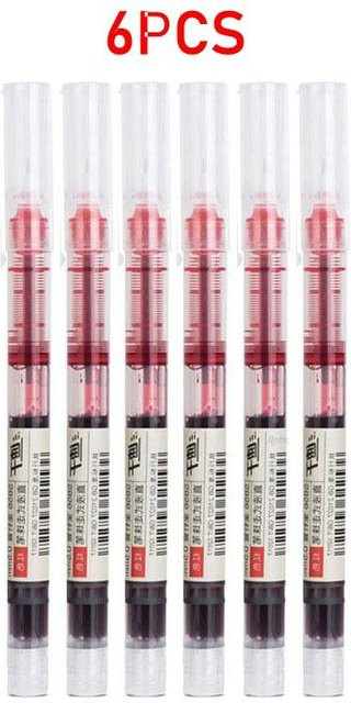 Binchi Keji Travel 6er Set Gel Roller Stifte mit 0,5 mm Spitze in Schwarz, Rot und Blau für Schule und Büro - Bild 1
