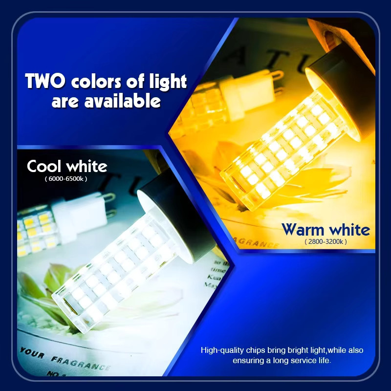 GRZBI G9 LED-Lampe Keramik Ersatz für Halogenlampen, Weiß, AC 220V - Bild 4