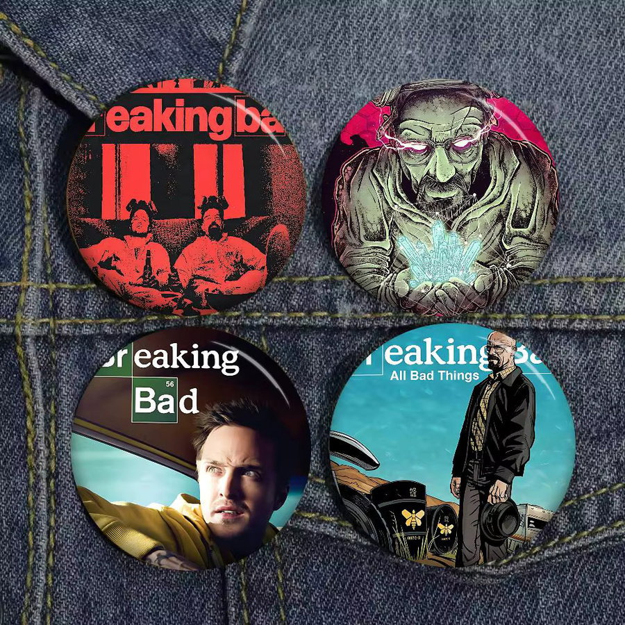 Potdemiel Brosche, B-Breaking B-Bad Film Runde Knopf Pin - Bild 2