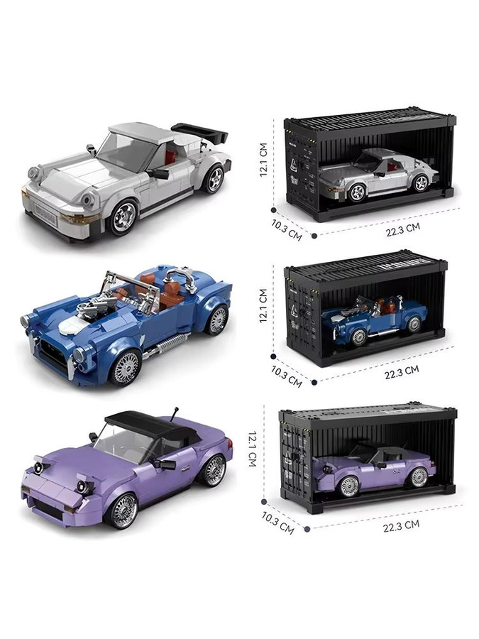Wishiot Retro Technik Cabrio Bausteine Modell Spielzeug für Kinder - Bild 3