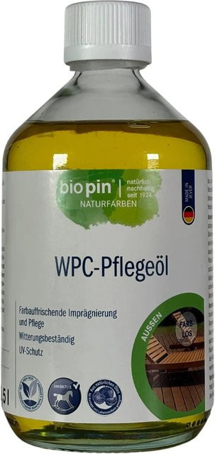 Biopin WPC-Öl farblos 0,5 l - Bild 1
