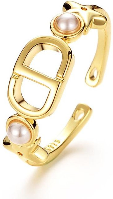 Lucky Star Jewelry Ring, Süßwasser Perle, Gold, Damen - Bild 1