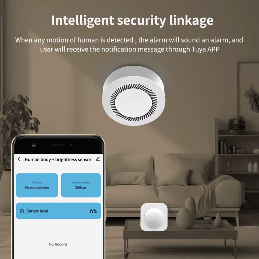 Tuya ZigBee 2-in-1 PIR-Bewegungs- und Helligkeitssensor in Weiß, intelligenter Bewegungsmelder mit integriertem Lichtsensor, kompatibel mit Home Assistant - Bild 4
