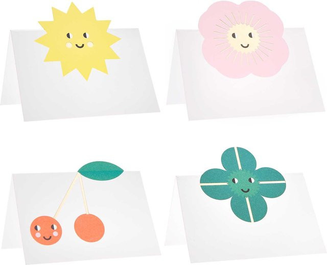 Rico Design Paper Poetry Tischkarten Mix Multicolor, 8 Stück, B: 9 cm, H: 12,6 cm - Bild 1