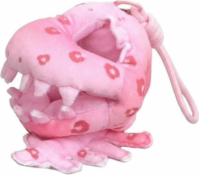 Yiran toy Dinosaurierskelett Plüschhoodie, Plüsch / Textil, Grau, Rosa / Pink - Bild 1