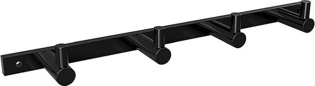 Brillantbad BARK Hakenleiste mit 4 Haken in Messing Schwarz, B/H/T: 27,0 x 2,5 x 4,0 cm - Bild 1