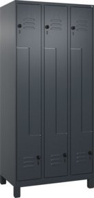 C+P Z-Spind Classic PLUS mit 6 Fächern, Anthrazit/Schwarz, B/T/H: 90 x 50 x 195 cm - Bild 1