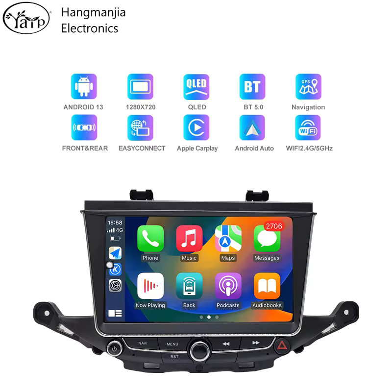 Hangmanjia Autoradio für Opel Astra K 2015-2019 mit drahtlosem CarPlay und Android Auto, Multimedia-System in Schwarz - Bild 4