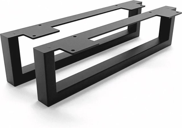 HEVVA Möbelfüße GRAZ 2er Set Schwarz Höhe: 10 cm, Tiefe: 40 cm - Bild 1