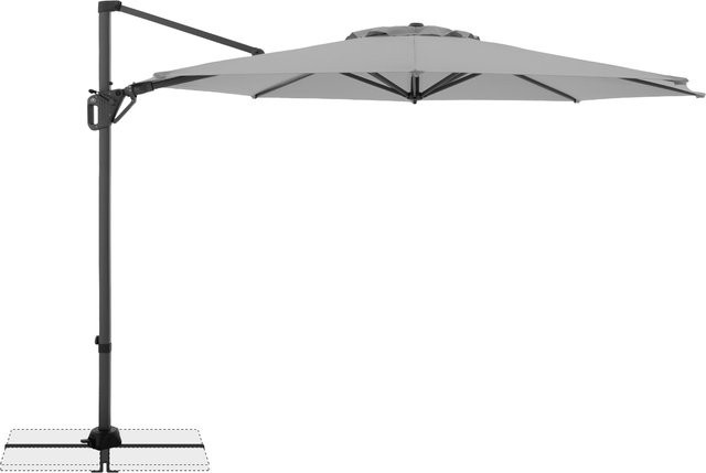 Doppler Ampelschirm LIFE 310 Side in Hellgrau und Anthrazit mit Ø 310 cm - Bild 1