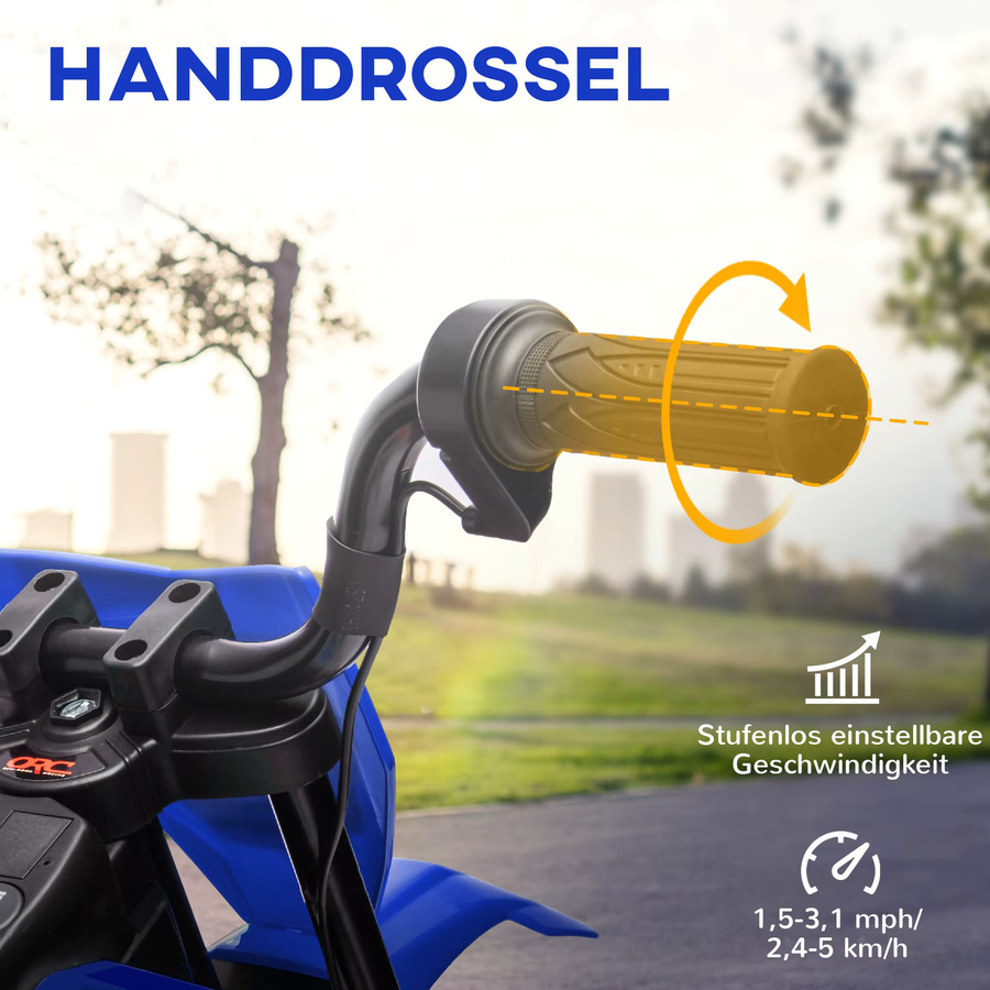 AIYAPLAY Kinder Elektro-Motorrad mit Musik, Grün - Bild 4