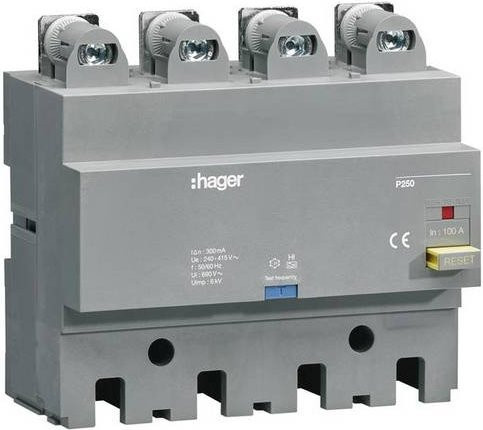 Hager FI-Block RCD 4-polig 100A grau - Bild 1