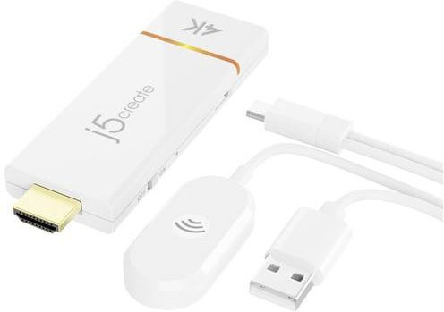 J5create JVAW76-N Erweiterungsmodul 4K UHD Media Streamer Adapter in Weiß - Bild 1