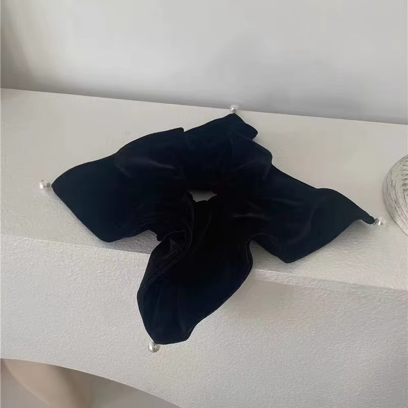 JIAONUOER Haar Scrunchie, Samt, Perle, Damen - Bild 2