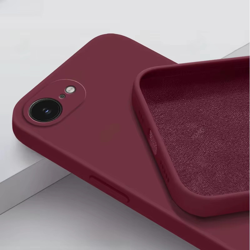Apple Original Handyhülle aus flüssigem Silikon für iPhone 16E 5G in Schwarz mit interner Beflockung - Bild 5