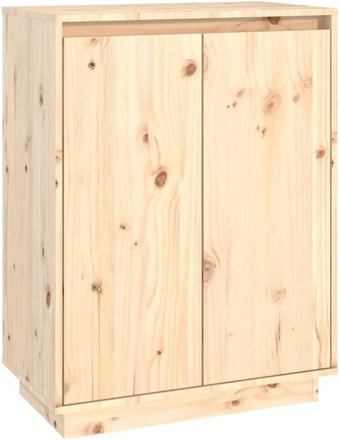 vidaXL Schuhschrank aus Massivholz Kiefer in Natur/Braun, B/T/H: 60 x 35 x 80 cm - Bild 1