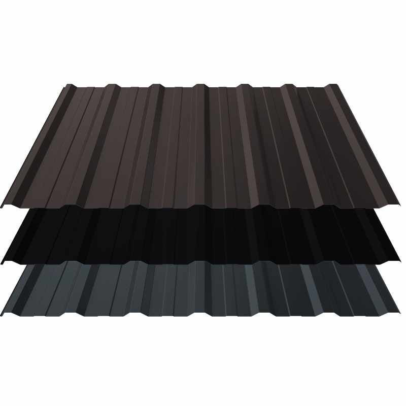 ThyssenKrupp Trapezblech T18+ Dach aus Stahl in Schwarz mit 50 µm Beschichtung und 0,50 mm Materialstärke - Bild 1