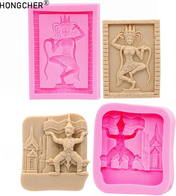 HONGCHER Silikonform für DIY-Handarbeiten und Buddha-Dekorationen in Pink - Bild 1