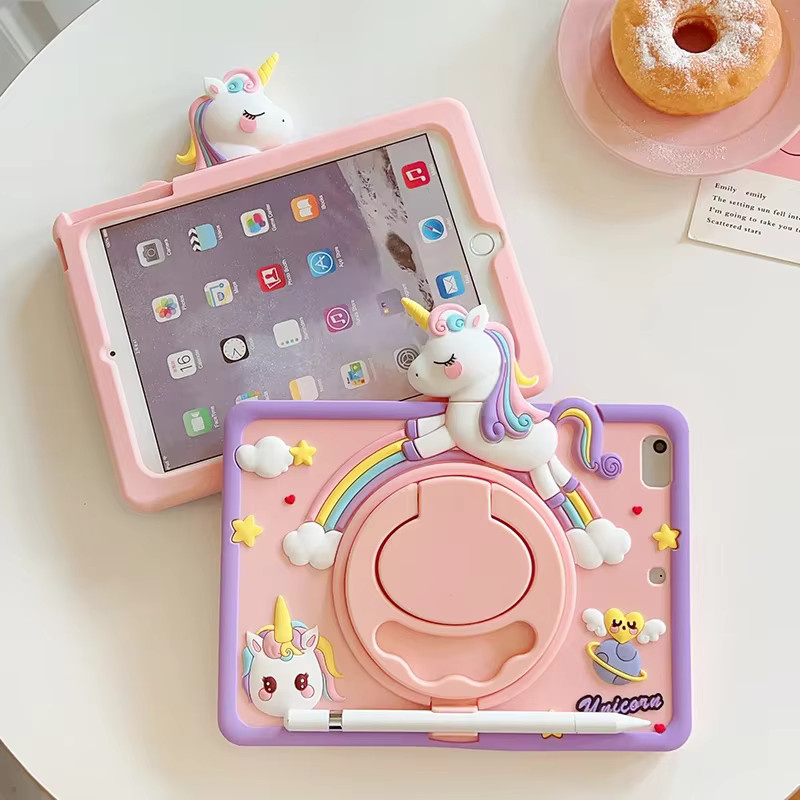 3D-Cartoon-Pferde Schutzhülle für Samsung Galaxy Tab A9+, A8, A7 Lite und weitere Modelle - Bild 2