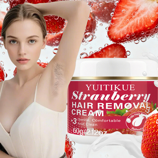 YUITIKUE Haarentfernungscreme Erdbeere, 60 g, Herren - Bild 1