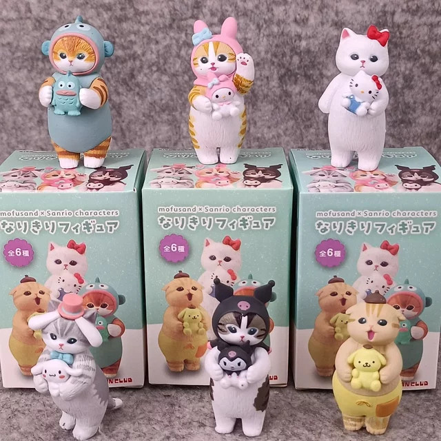 Sanrio Mofusaes Shark Cat Blind Box Katzenfiguren Sammlerstücke in Multicolor - Bild 1