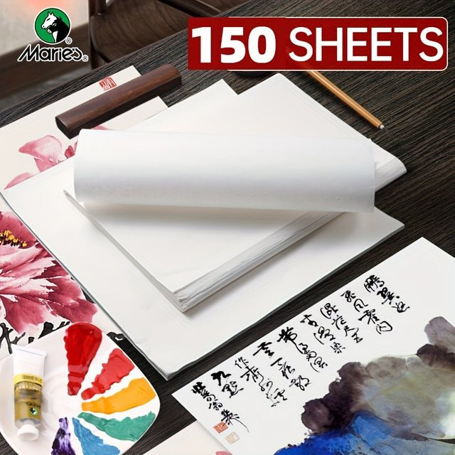 Marie's Xuan-Reis Papier Sheng für chinesische Kalligraphie und Sumi-Malerei, weiß, 150 Blatt - Bild 1