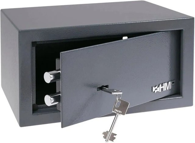 HMF Safe Tresor Möbeltresor Anthrazit B/T/H: 31 x 17 x 25 cm - Bild 1
