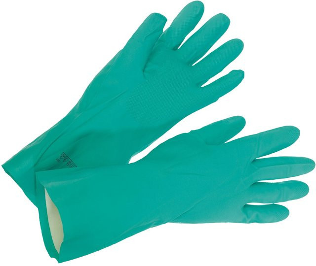 LUX-TOOLS Nitril-Schutzhandschuhe in Grün, Größe 10 (XL) nach EN 388 - Bild 1