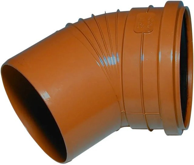 Marley Kanalgrundrohr-Bogen 67 Grad DN 125 in Orange - Bild 1