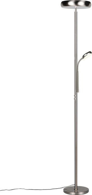 REALITY LEUCHTEN Stehleuchte Palermo in Nickel matt mit Fernbedienung und dimmbarer LED, Höhe: 183 cm - Bild 1