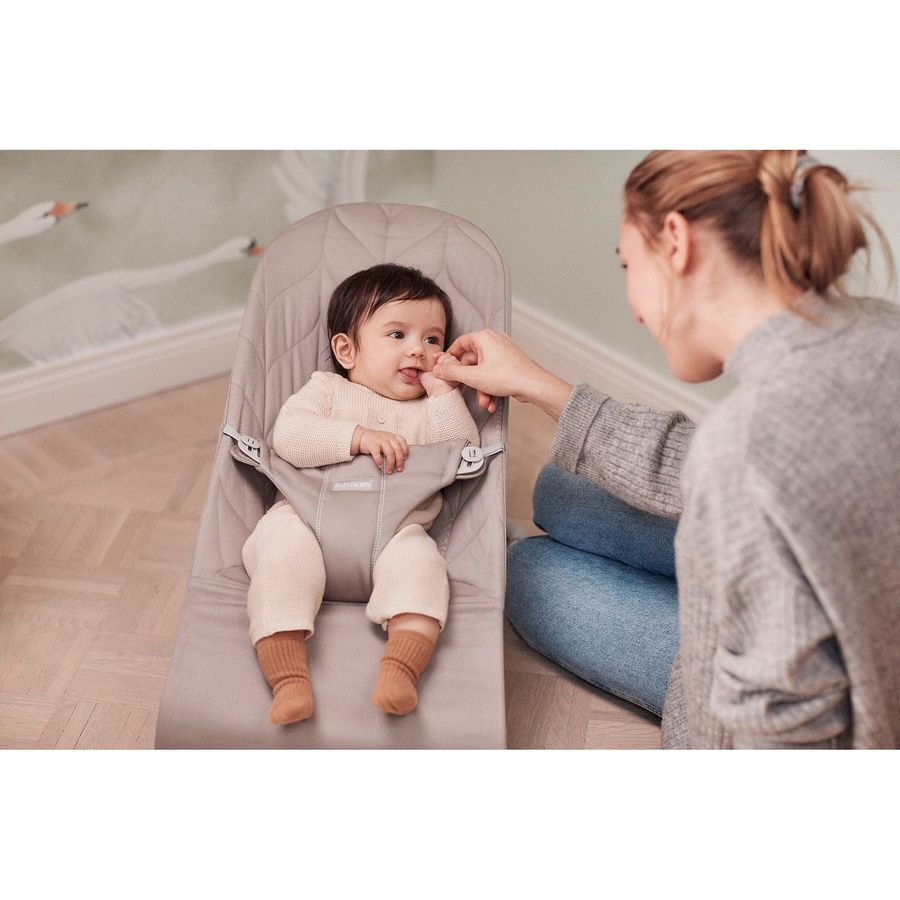 Babybjörn Babywippe Bliss gewebt in Grau aus Baumwolle und Polyester - Bild 2