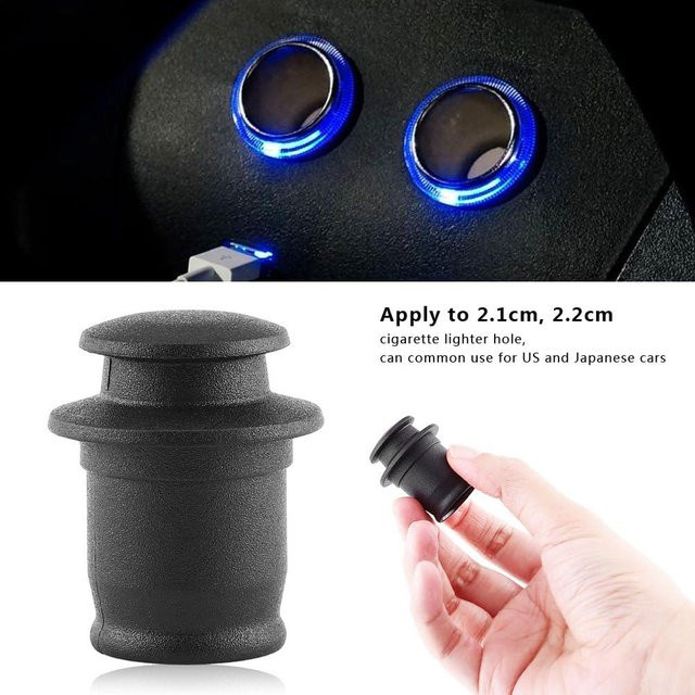 APWIKOGER Universeller wasserdichter Zigarettenanzünder-Stecker mit Abdeckung in Schwarz - Bild 1
