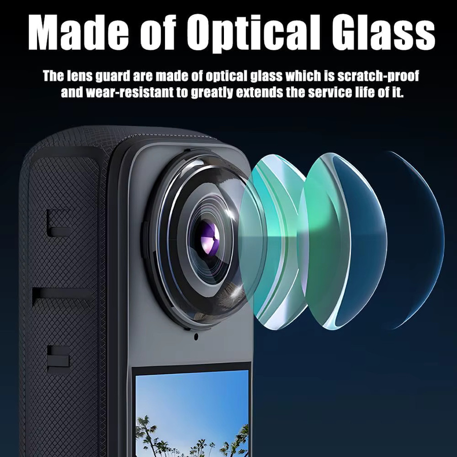 Insta360 X5 Zubehör-Set in Schwarz mit Tragetasche, Silikonhülle, Objektivschutz, Displayschutzglas und Silikon-Stützhalterung - Bild 2
