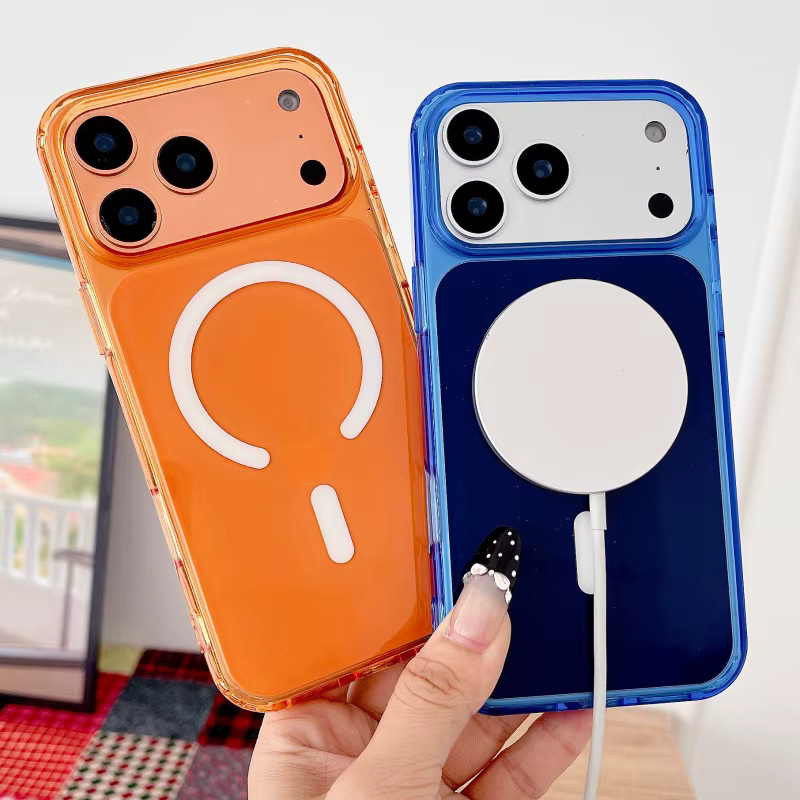 Candy Crystal MagSafe Handyhülle für iPhone 17 Air, iPhone 17 Pro und iPhone 17 Pro Max, Magnetische Kabellose Ladefunktion, Transparent - Bild 3