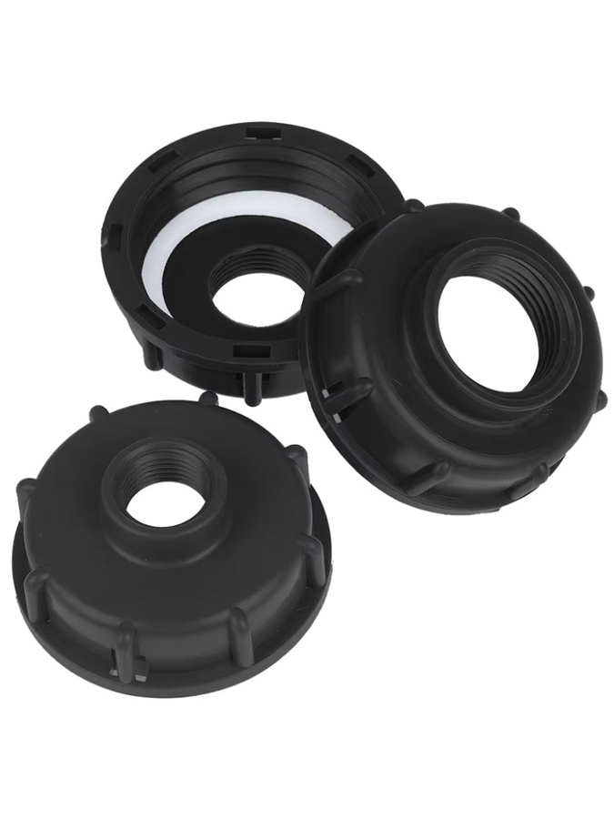 IBC-Tank Adapt S60X6 Grobgewindekappe in Schwarz mit 60 mm Innengewinde und Adapteranschluss für 1/2 Zoll, 3/4 Zoll und 1 Zoll - Bild 6
