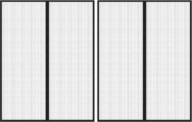 vidaXL Fliegengitter-Türvorhänge 2er-Set Magnetisch Schwarz B x H: 160 x 230 cm - Bild 1