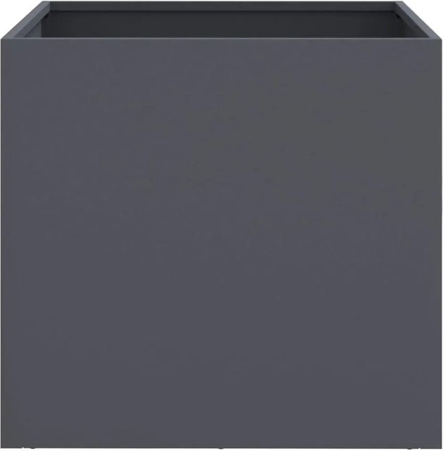 vidaXL Pflanzkübel aus Stahl, 2er-Set, Anthrazit, B/T/H: 47 x 47 x 46 cm - Bild 1