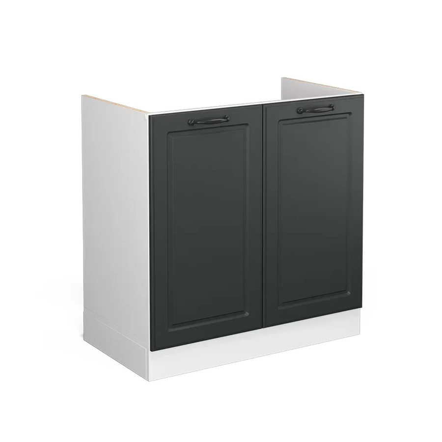 Vicco Spülenunterschrank R-Line Landhaus Anthrazit und Weiß Breite: 80 cm - Bild 2