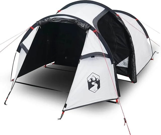Furnicato Campingzelt Tunnelzelt Weiß Verdunkelnd H x B x T: 105 x 360 x 135 cm - Bild 1