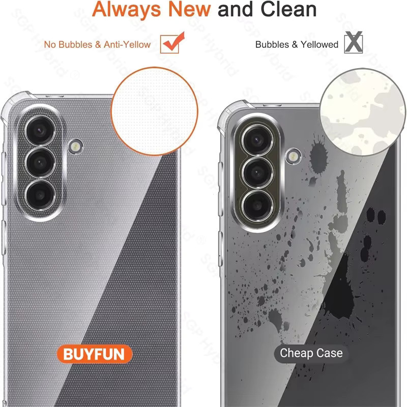 Samsung Galaxy A57 5G Schutzhülle aus klarem TPU mit Kameraschutz - Bild 5