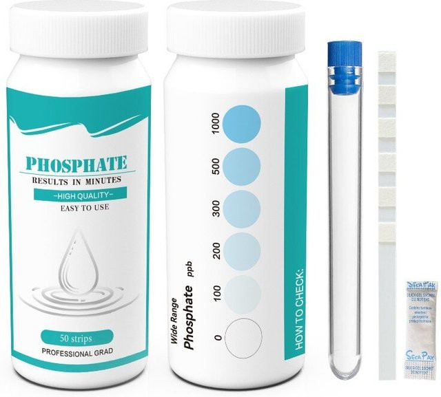 Yieryi Phosphat-Teststreifen für die Wasserqualität, 50 Stück, Messbereich 0–1000 ppm, ideal für Aquarium, Pool, Garten und Trinkwasser - Bild 1